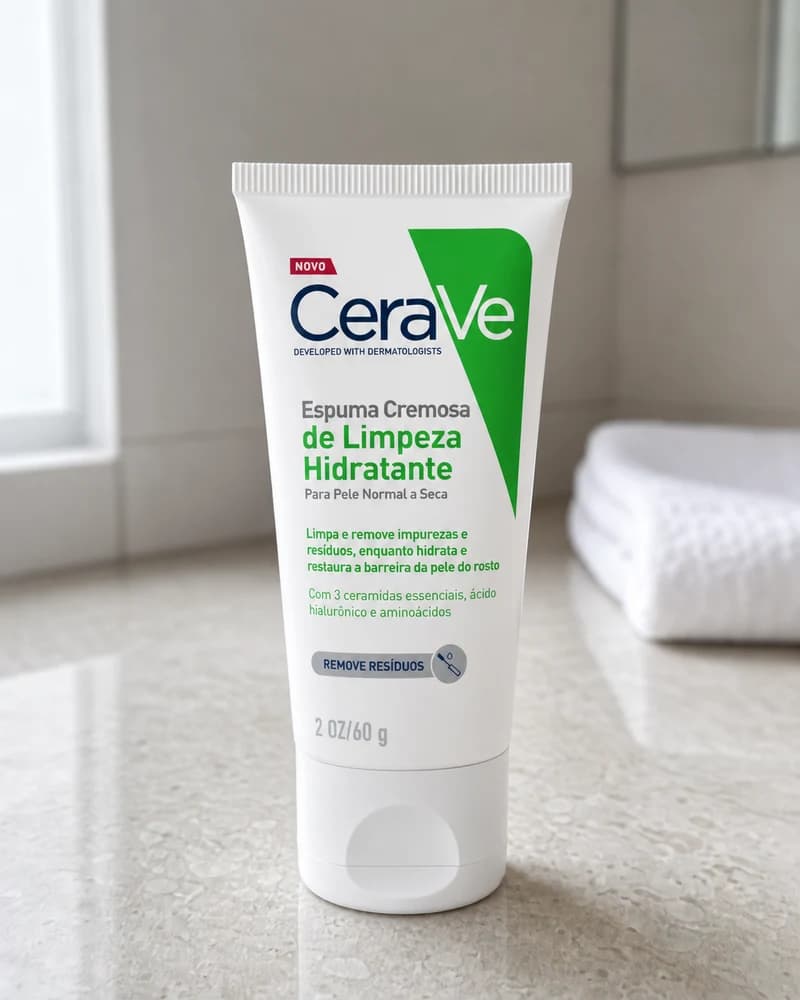 CeraVe Espuma Cremosa de Limpeza Hidratante com Ácido Hialurônico