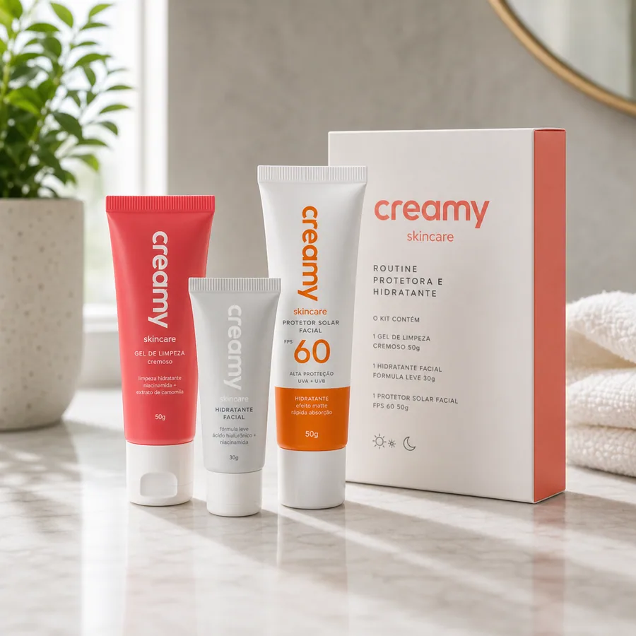 Creamy Kit Creamy Skincare Protetor Solar Facial Fps 60 Hidratante, imagem do produto