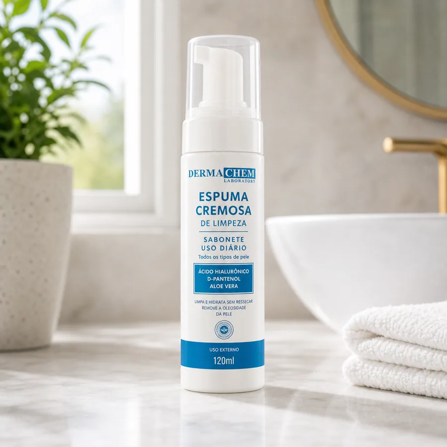 Dermachem Espuma Cremosa De Limpeza Sabonete Uso diário - Dermachem Momento De Aplicacao Dia/noite Tipo De Pele Todo Tipo De Pele, imagem do produto