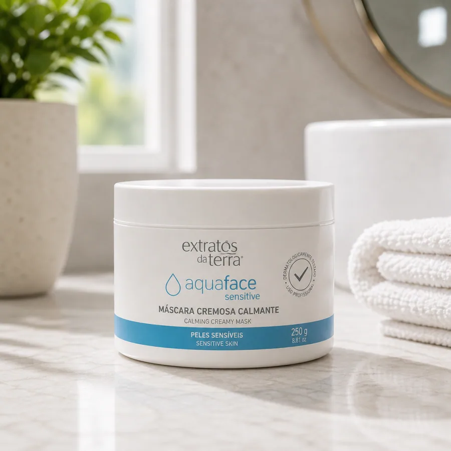 Extratos da Terra Aquaface Máscara Cremosa Calmante 250g - Extratos Da Terra Sensível Dia/noite, imagem do produto