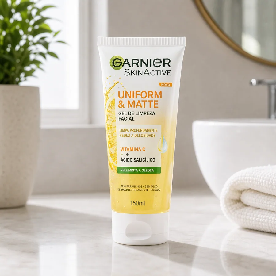 Garnier Gel De Limpeza Facial Uniform & Matte 150ml Garnier, imagem do produto