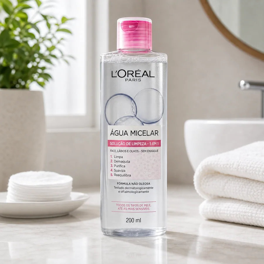 L'Oreal Paris Água Micelar Solucao De Limpeza 5 Em 1 L'oreal Paris Todos Os Tipos De Pele, imagem do produto